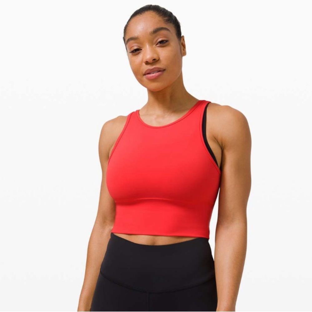 Size 6 Pink Punch Lululemon Power pivot tank